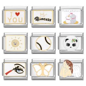 Bracelets à breloques en acier inoxydable <span class=keywords><strong>italien</strong></span> Moyamiya DIY, accessoires de bijoux personnalisés, breloques de bracelet de montre personnalisées - Product Image 5