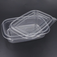 Boîte à gâteau aux fruits en plastique transparent PET avec couvercle Boîte d'emballage de crème glacée jetable en gros