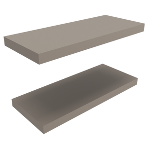 <b>Floating</b> <b>Shelves</b> 1.50" H 2 <b>Shelves</b> Taupe Wall Mount Display Rack - Product Image 4