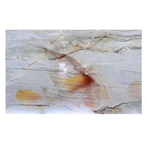 Dalle de quartzite naturel poli effet arc-en-ciel, pierre multicolore pour comptoir de salle de bain moderne, étanche, pour hôtel - Product Image 1