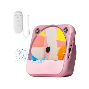 Lecteur CD portable avec panneau artistique coloré, haut-parleur intégré, Bluetooth, USB, rechargeable, télécommande, lecteur de musique, directement de l'usine - Product Image 4