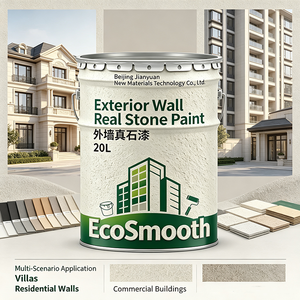 Pittura per Esterni Effetto Pietra, Resistente alle Intemperie, Impermeabile, Rivestimento Simil-Pietra ad Alta Adesione per Decorazione Pareti Edili - Product Image 6