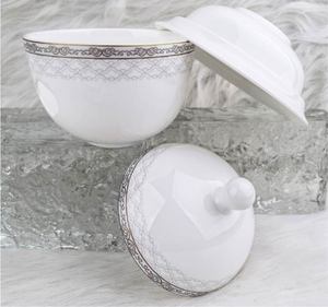 Wholesale High Quality Luxury Classic Simple Elegant Gold Rim Custom Design <b>Ceramic</b> Tableware Dinnerware <b>Set</b> Dinner <b>Set</b> - Product Image 1