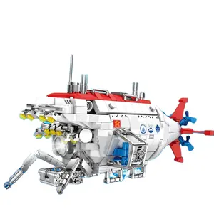 Blocs de construction sous-marin Jiaolong, modèle Submersible pour personnel en haute mer technique, petites briques, jouets pour enfants, cadeaux, 2021, 88201