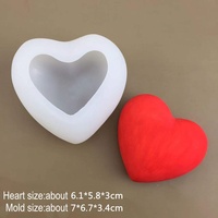 Moules à bougies en forme de cœur 3D, moule en résine pour l'amour - Moules en silicone pour la coulée de résine pour la décoration de la maison et la fabrication de bougies, Saint-Valentin, mariage