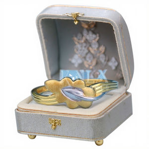 Anillo de Boda de Oro Sólido de 22K con Diseño Geométrico Moderno y Elegante, Estilo Religioso Fino, Hecho en India, para Regalo de Compromiso o Fiesta - Product Image 1