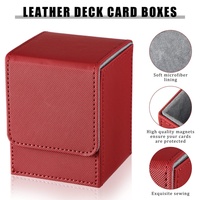 Boîte de rangement TCG pour 100 cartes protégées, compatible jeux de société, grande capacité, écologique, durable, recyclable, en PU, personnalisable