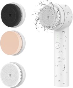Waterproof Custom Facial Cleansing Sponge <b>Brush</b> Face Scrubber <b>Electric</b> Face Spin Cleanser Soft Bristle Face Cleansing <b>Brush</b> - Product Image 1
