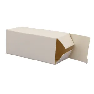 Aangepast Product Verpakking Kleine Witte Doos Verpakking Vlakte Witte Dozen Papieren Kaart Doos Met Verpakking Logo Aangepast Ontwerp