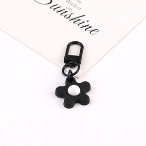 Llavero con colgante de flor colorida, resina plástica, accesorio de joyería DIY para decoración de bolsos y estuches de auriculares, colores aleatorios - Product Image 2