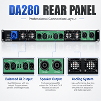 Amplificateur numérique double canal 800W avec écran d'affichage, amplificateur de puissance audio professionnel pour sonorisation de scène et enceintes PA