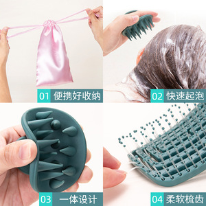 Wanmei Hair Care <b>Set</b> With Comb Brush <b>Massager</b> For Women Green Styling Tools - Product Image 3