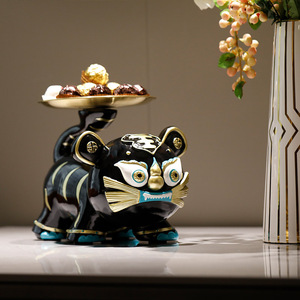 Bandeja decorativa de cerámica con estampado de tigre, regalo tradicional del Año Nuevo chino para decoración del hogar - Product Image 3