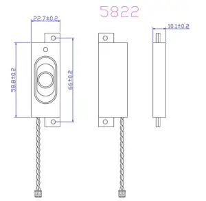 58*22MM Altavoz miniatura 2W 4Ohm Altavoz portátil