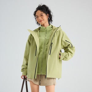 Áo giáp dài dây kéo áo khoác cho nam giới phụ nữ hiệu quả cao không thấm nước nhiệt độ khóa Windproof Breathable leo núi - Product Image 1