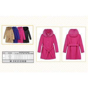 Commercio all'ingrosso Trench in parka da donna con collo di pelliccia di pecora di varie dimensioni abbigliamento lungo stampato con motivi in cotone tessuto - Product Image 1
