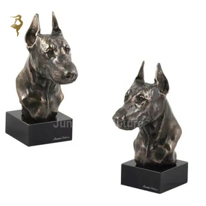 Modèle de chien de <span class=keywords><strong>Terre</strong></span>-<span class=keywords><strong>Neuve</strong></span> en bronze antique coulée de laiton en métal avec ange sculpté et impression personnalisée de logo nautique - Product Image 1