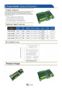 HB-PLC04R Modul Relai PLC 4 Saluran DC24V 5A DIN Rail Modul Kontrol Beban Industri Elektromekanis Tertutup Tahan Lonjakan Daya Tinggi - Product Image 4