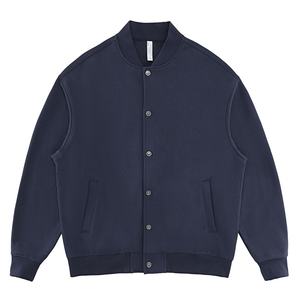 W430312 2025 Automne Veste bomber décontractée de style américain transfrontalier en velours épais 430g à col montant, coupe ample, streetwear homme - Product Image 5