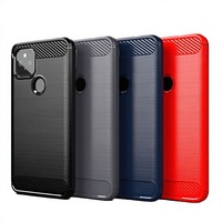 Coque arrière souple antichoc de luxe Rugged Shield en fibre de carbone pour Google Pixel 7A