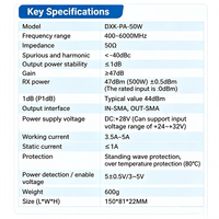 Module amplificateur de puissance RF 50W 3300-6000MHz, large bande de fréquences, gain élevé, amélioration du signal RF, OEM ODM
