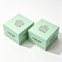 Boîte à gâteau haute pour anniversaire en matériaux recyclables, boîte alimentaire à emporter pour fêtes et mariages, vente en gros, boîte à biscuits personnalisable avec logo pour cadeaux
