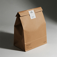 Sacs d'emballage alimentaire Caccept personnalisé de haute qualité pour sandwich à hamburger sacs en papier kraft sac à fond carré