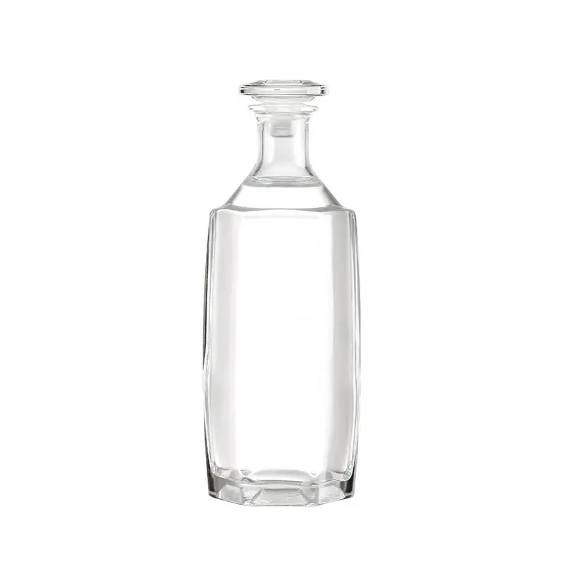 Factory supply of 700 milliliters vodka skull bottles with twisted glass bottles at the lowest price