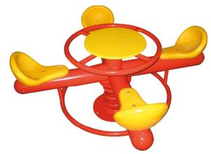 Giostra a Forma di Cavalluccio Marino <span class=keywords><strong>con</strong></span> 3 Posti / Giostra Manuale per Bambini e Bimbi Piccoli (QX-123F) - Product Image 4