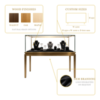 Comptoir de présentation de bijoux en acier inoxydable sur mesure avec éclairage LED, vitrine en verre pour bijoux, pour boutique, centre commercial