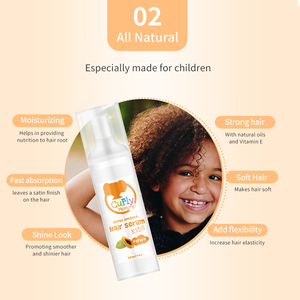 Curlymom-<span class=keywords><strong>suero</strong></span> para el cabello de hojas para <span class=keywords><strong>niños</strong></span>, aceite de coco con frizz suave sedoso, vitamina E, orgánico - Product Image 4