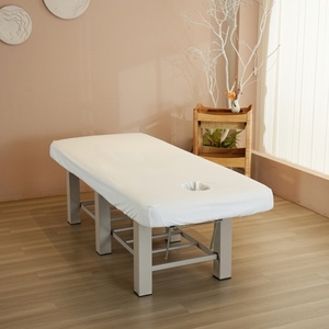 <span class=keywords><strong>Drap</strong></span> <span class=keywords><strong>de</strong></span> table <span class=keywords><strong>de</strong></span> <span class=keywords><strong>massage</strong></span> blanc imperméable et anti-taches, résistant aux plis et <span class=keywords><strong>lavable</strong></span> en machine - Product Image 2