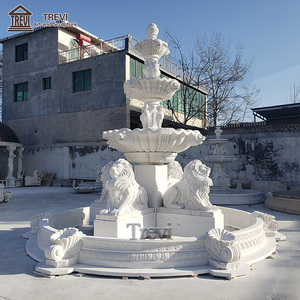 Fonte de Água em Mármore Grande Esculpida à Mão TREVI para Venda para Jardim Externo - Product Image 4