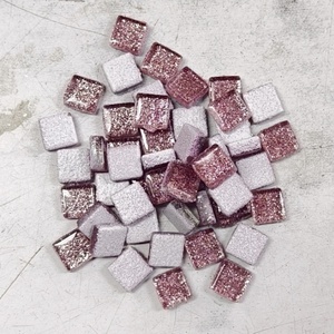 Mosaicos de Vidrio Brillante para Manualidades, Piezas Cuadradas Sueltas de Arcoíris, Precio de Fábrica - Product Image 1