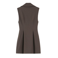 TAOP&ZA Nouvelle Collection Automne 2026 pour Femme : Robe sans Manches Minimaliste et Élégante à Col et Boutons avec Détail à Rabat 7852197