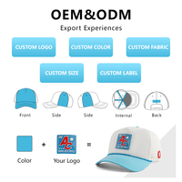 Casquettes de golf personnalisées pour hommes à 5 panneaux avec patch en caoutchouc, casquettes de baseball imperméables à trous découpés au laser, casquette perforée à fermeture snapback