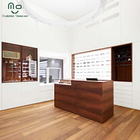 Nuevo diseño, cerradura de cristal, exhibición de anteojos de madera, decoración de tienda, muebles de tienda