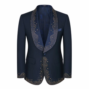 Traje de boda <span class=keywords><strong>blanco</strong></span> de dos piezas <span class=keywords><strong>para</strong></span> hombre de gran oferta <span class=keywords><strong>para</strong></span> <span class=keywords><strong>matrimonio</strong></span> de un solo pecho con vestido de diamante atuendo de novio Formal de alta calidad - Product Image 4