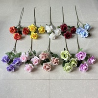 Grands tiges de fleurs artificielles en soie, fausses roses pour la décoration des allées de cérémonie de mariage, fleurs artificielles pour hôtels et maisons