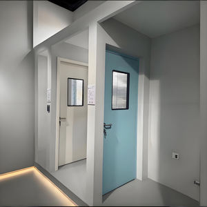 Portes <span class=keywords><strong>de</strong></span> chambre <span class=keywords><strong>de</strong></span> patient d'hôpital en acier manuel moderne, portes <span class=keywords><strong>de</strong></span> salle blanche hermétiques en aluminium, portes battantes pour clinique médicale - Product Image 4