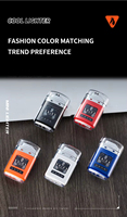 Coque transparente extérieure étanche Typc-e charge rapide briquet à impulsions électronique lumière LED briquets à cigares pour hommes