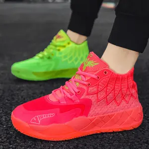 2024 yeni nefes örgü Sneakers rahat ayakkabılar renk Mandarin basketbol ayakkabıları
