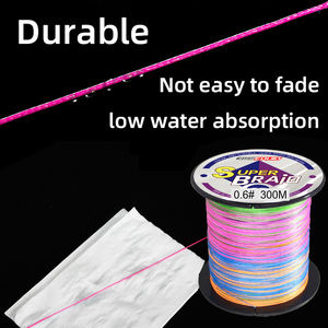 Nouveau X8 PE tressé 300m <span class=keywords><strong>fil</strong></span> <span class=keywords><strong>de</strong></span> pêche multicolore 8 brins Multifilament Super fort anti-morsure japon ligne flottante pour la rivière - Product Image 4
