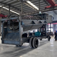 Usine mobile de traitement de l'or de grande capacité sur roues avec machine de lavage et de séparation de l'or de sable et crible vibrant