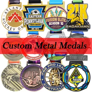 Groothandel Custom 3d Rugby Voetbal Cup Medaille Metalen Medaille Met 3d Design Zinklegering Materiaal