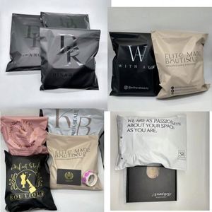 In Stock Biodegradable Thickened Black Shipping Bags With Clothing Small Custom Eco Friendly Compostable Poly Postage Bags - Product Image 2