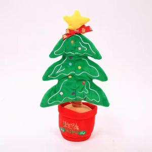 2025 árbol de Navidad alce ciervo repetición baile cantando juguetes de peluche niños regalo de Navidad hombre de jengibre grabación muñecas eléctricas - Product Image 2