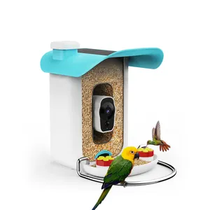 Nuevo inalámbrico al aire libre impermeable IP65 alimentador automático de animales Cámara inteligente de comedero de pájaros