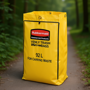 Sacchi per rifiuti in vinile Rubbermaid Commercial da 92 litri per il trasporto di rifiuti - Product Image 3
