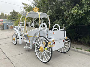 Charrette royale de mariage en forme de citrouille pour princesse, chariot électrique de tourisme à chevaux - Product Image 5